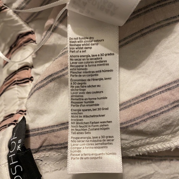 Topshop | Striped Drawstring Waist Casual Pants and Top - Picture 14 of 16